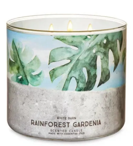 nến thơm white barn rainforest gardenia 411g