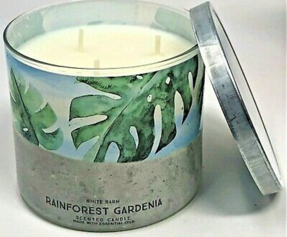 nến thơm white barn rainforest gardenia 411g