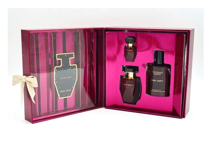 Set quà tặng nước hoa victoria secret very sexy 3 món edp body oil