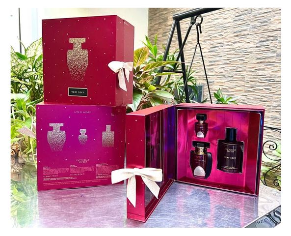 Set quà tặng nước hoa victoria secret very sexy 3 món edp body oil