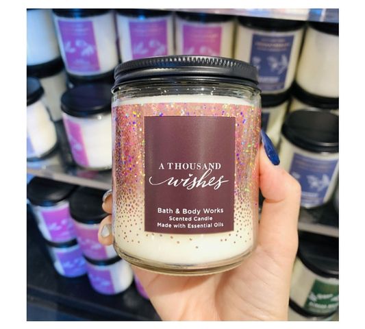 Nến thơm 1 bấc bath body works a thousand wishes 198g