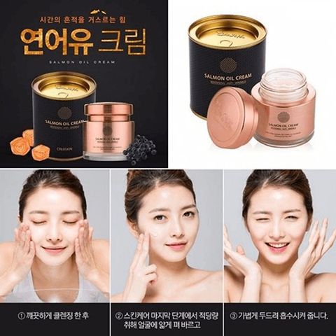 Kem dưỡng trắng da cre8skin Salmon Oil cream 80g