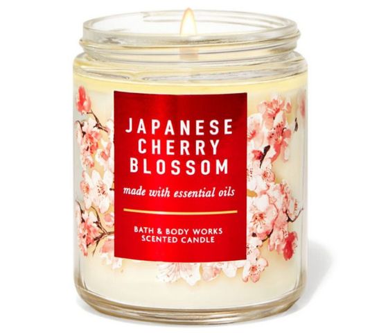Nến thơm 1 bấc bath body works japanese cherry blossom 198g