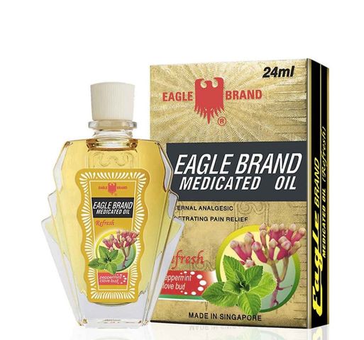 Dầu gió eagle brand medicated oil peppermint clove bub 24ml dầu vàng