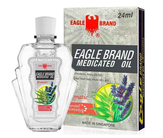 Dầu Gió Hương Lavender Eagle Brand 24ml - Giảm Đau Nhức, Chóng Mặt, Hỗ Trợ Giữ Ấm Cơ Thể, Dầu Trắng Con Ó Nổi Tiếng