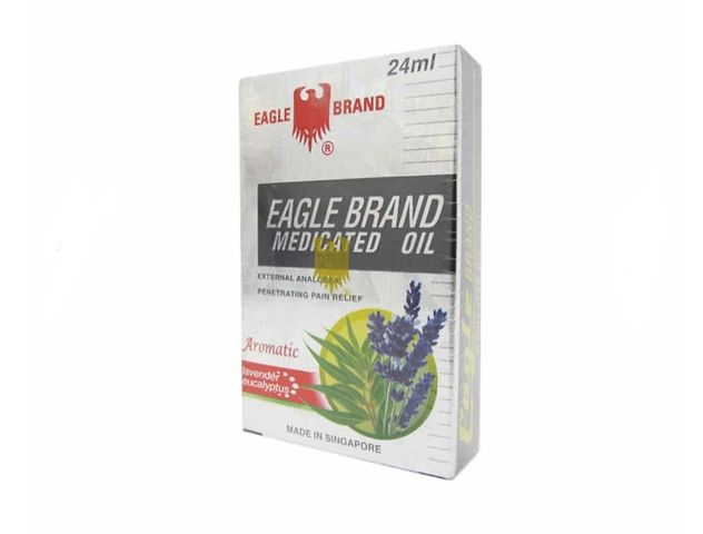 Dầu Gió Hương Lavender Eagle Brand 24ml - Giảm Đau Nhức, Chóng Mặt, Hỗ Trợ Giữ Ấm Cơ Thể, Dầu Trắng Con Ó Nổi Tiếng