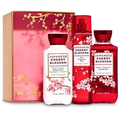 Set tắm dưỡng xịt thơm japanese cherry blossom 3 chai