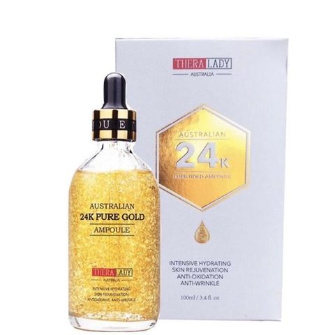 Tinh Chất Dưỡng Da Vàng 24K TheraLady Australian 100ml - Ampoule Chống Lão Hóa, Làm Trắng, Cấp Ẩm, Tái Tạo Da Tươi Trẻ