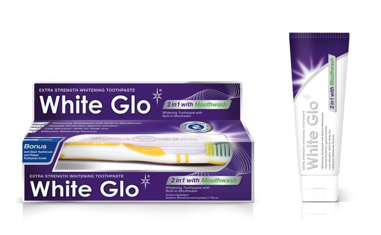 Kem đánh răng whiteglo 2in1 with mouthwash 150g