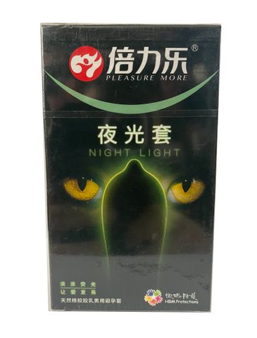 Bao Cao Su Mỏng Dạ Quang Phát Sáng HBM Night Light 7s