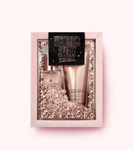 Giftset victoria secret bombshell seduction lotion và xịt thơm