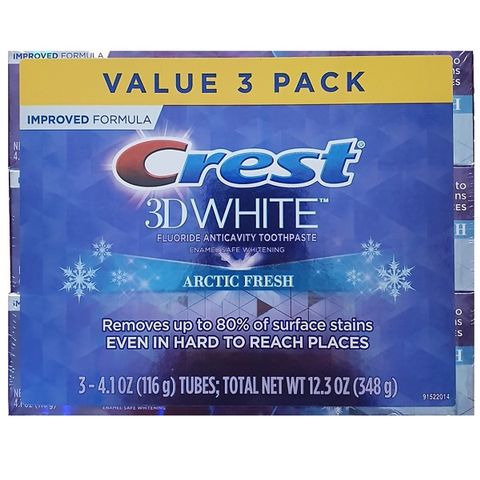 Lốc 3 cây kem đánh răng crest 3d white arctic fresh 116g mỹ