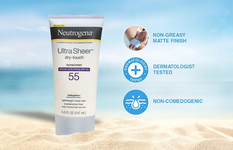 Kem chống nắng neutrogena ultra sheer dry touch spf55 147 ml