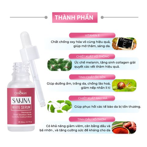 Serum mờ thâm nách, bẹn, mông Oriskin Sakina White