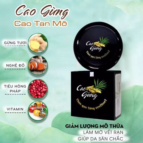 Cao Gừng Tan Mỡ Bụng & Đùi - Hỗ Trợ Giảm Mỡ Hiệu Quả Từ Thiên Nhiên Việt, Tăng Đàn Hồi Da, Dễ Dàng Sử Dụng
