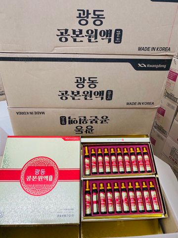 Tinh Chất Đông Trùng Hạ Thảo Kwangdong Gold - Hỗ Trợ Bồi Bổ Sức Khỏe - Hộp 60 Ống X 20ml, Nguồn Dinh Dưỡng Từ Thiên Nhiên