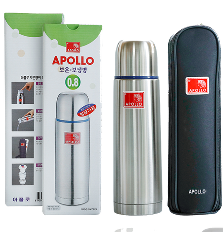 Bình Giữ Nhiệt Lưỡng Tính Apollo AP-800 780ml - Thiết Kế Sang Trọng, Khóa Tự Động, Giữ Nóng 24h, Dễ Vệ Sinh, Túi Xách Kèm Theo
