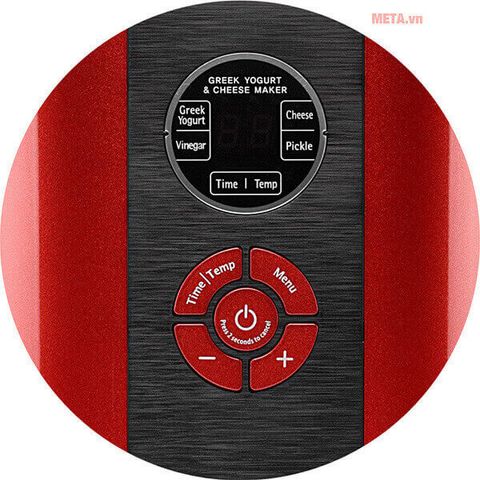 Máy làm sữa chua và pho mát 6 trong 1 Kuvings KGC-712CB 2.0L - Màu đỏ với màn hình LCD và chức năng đa dạng cho gia đình
