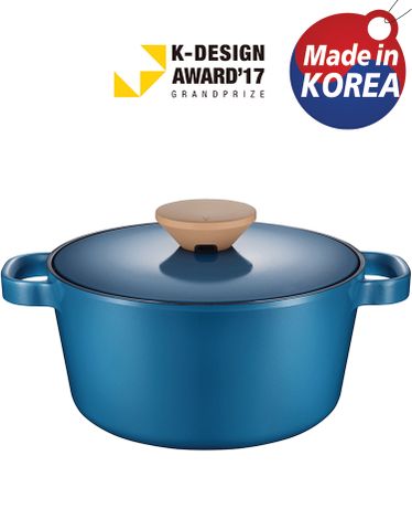 Nồi Casserole Ceramic PoongNyun 24cm - Chống Dính, Chống Trầy, Dung Tích 4.7L - Thiết Kế Hiện Đại, Bền Bỉ, Sử Dụng Trên Nhiều Loại Bếp
