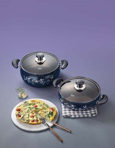 Nồi Casserole Nhôm PoongNyun FMPT-20C (IH) 20cm - 2.9L Chống Dính, Chịu Nhiệt, Thiết Kế Sang Trọng, Sử Dụng Được Trên Bếp Gas, Bếp Từ