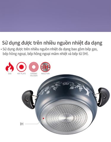 Nồi casserole nhôm hiệu PN FMPT-24C(IH) [24cm – 4.7L]
