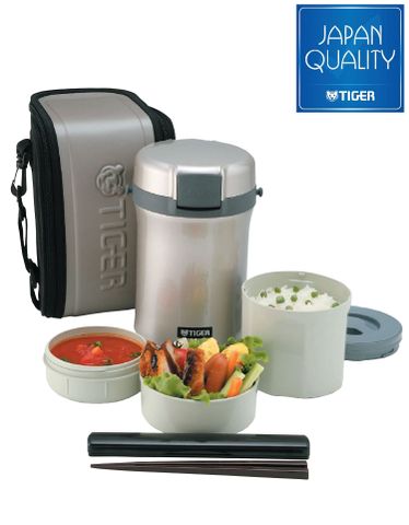 Cà Mèn Cơm Giữ Nhiệt Tiger 3 Ngăn 1.41L - Hộp Cơm Sang Trọng, Thiết Kế Chân Không, Tiện Lợi Cho Văn Phòng và Dã Ngoại