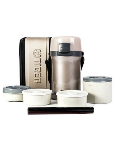 Cà Mèn Cơm Giữ Nhiệt Tiger 4 Ngăn 1.48L - Hộp Đựng Cơm Sang Trọng, Tiện Lợi, Công Nghệ Chống Bám Bẩn, Phù Hợp Đi Văn Phòng Và Dã Ngoại