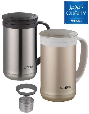 Bình giữ nhiệt Tiger MCM-T050 500ml - Bình lưỡng tính cao cấp 2 trong 1, thiết kế sang trọng, dễ vệ sinh, giữ nóng lạnh lâu, có lưới lọc trà.