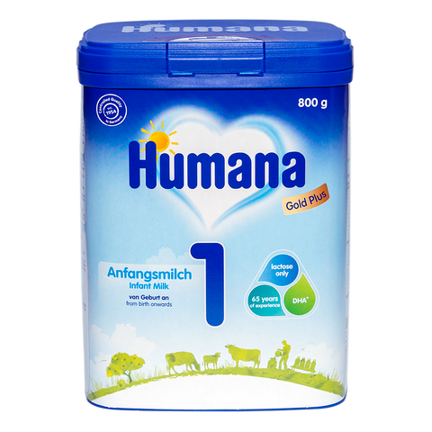 Sữa Humana Gold Plus 1 800g - Dành cho bé dưới 6 tháng tuổi