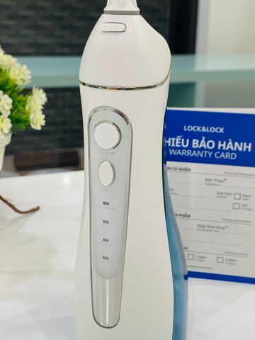 Máy Tăm Nước Không Dây LocknLock ENR156BLU 200ml - Thiết Bị Chăm Sóc Răng Miệng Tiện Lợi, Sạc USB, 4 Chế Độ Hoạt Động