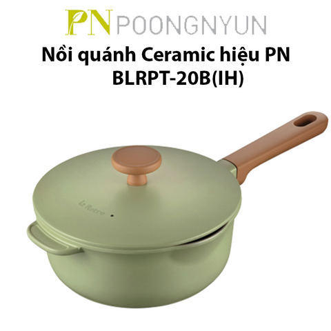 Nồi Quánh Ceramic PoongNyun 20cm - Chống Dính, Chống Trầy Xước, Thích Hợp Bếp Gas, Hồng Ngoại, Từ - Dung Tích 2.1L