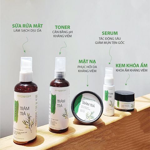 Sữa Rửa Mặt Tràm Trà Hỗ Trợ Cho Da Nhạy Cảm Milaganics 30ml
