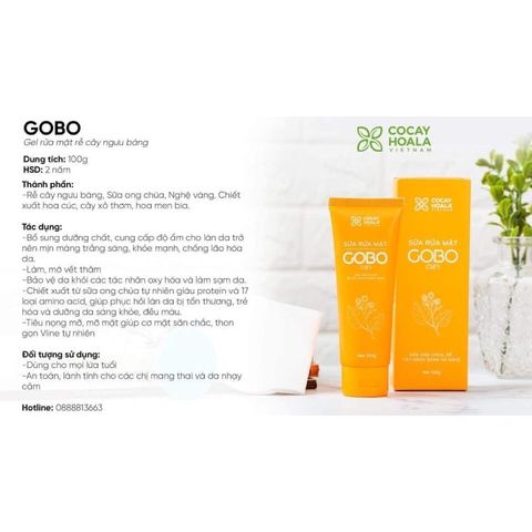 Sữa rửa mặt Gobo Cocayhoa  Giúp da căng mịn trắng sáng  Size mini 10g