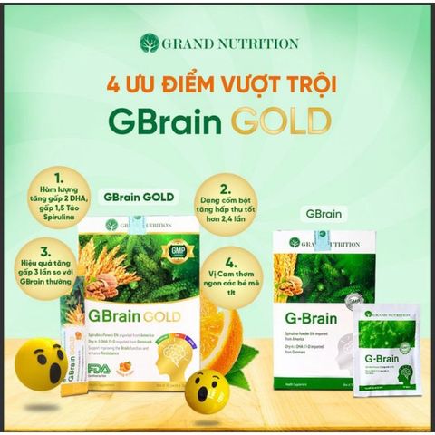 Cốm Trí Não G-Brain Gold Giúp Tăng Sức Để Kháng Tăng Cường Trí Nhớ