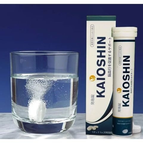 Viên Sủi Kaioshin Tăng Cường Tuần Hoàn Máu Não - Hỗ Trợ Chức Năng Não Bộ, Giảm Đau Đầu, Mất Ngủ 20 Viên