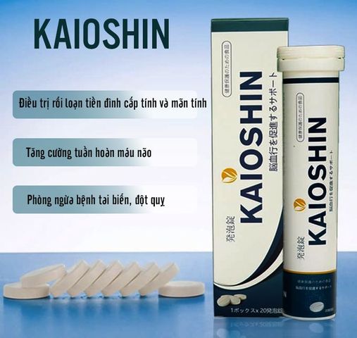 Viên Sủi Kaioshin Tăng Cường Tuần Hoàn Máu Não - Hỗ Trợ Chức Năng Não Bộ, Giảm Đau Đầu, Mất Ngủ 20 Viên