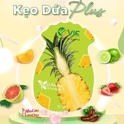 Kẹo dứa Plus giảm cân VIC organic, hỗ trợ giảm mỡ