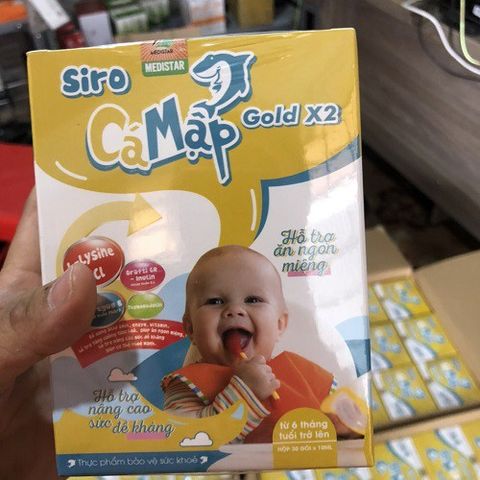 Baby shark mẫu mới siro  gold X2 - hộp 30 gói siro ăn ngon