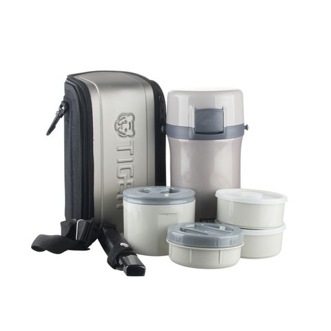 Cà Mèn Cơm Giữ Nhiệt Tiger 4 Ngăn 1.48L - Hộp Đựng Cơm Sang Trọng, Tiện Lợi, Công Nghệ Chống Bám Bẩn, Phù Hợp Đi Văn Phòng Và Dã Ngoại
