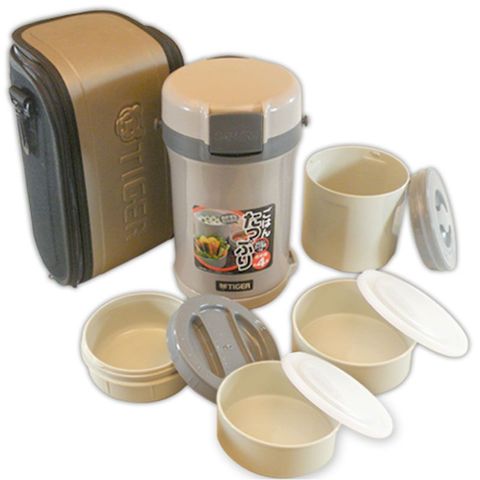 Cà Mèn Cơm Giữ Nhiệt Tiger 4 Ngăn 1.48L - Hộp Đựng Cơm Sang Trọng, Tiện Lợi, Công Nghệ Chống Bám Bẩn, Phù Hợp Đi Văn Phòng Và Dã Ngoại