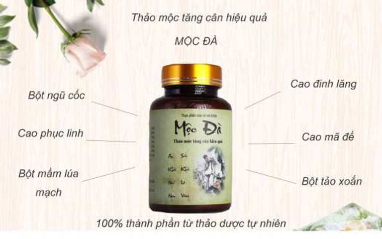 Viên uống Mộc Đà Hỗ Trợ Tăng Cân Hiệu Quả