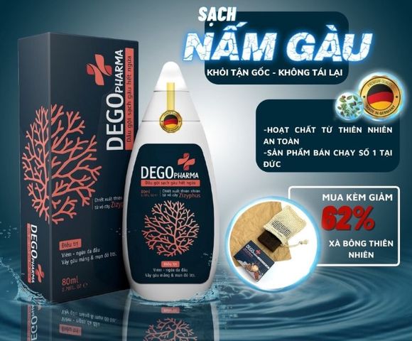 Dầu gội Dego Pharma ngăn ngừa nấm, gàu, ngứa da đầu - Chiết xuất thiên nhiên, hỗ trợ phục hồi tóc chắc khỏe