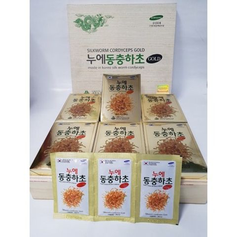 Nước Đông Trùng Hạ Thảo Kanghwa Hộp Gỗ Trắng 60 Gói x 30ml - Tăng Cường Sức Khỏe, Giảm Mỡ Máu, Hỗ Trợ Tiêu Hóa