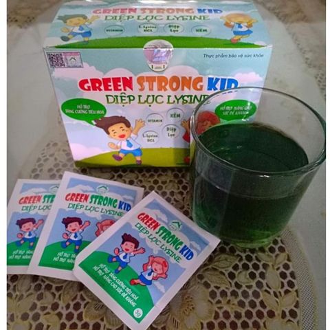 Diệp Lục Lysine Green Strong Kid (hộp 20 gói) - Giúp Bé Ăn Ngon