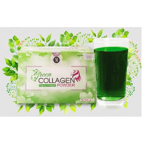 Diệp lục Collagen Powder hỗ trợ đẹp da cân bằng nội tiết tố