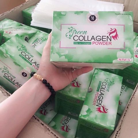 Diệp lục Collagen Powder hỗ trợ đẹp da cân bằng nội tiết tố