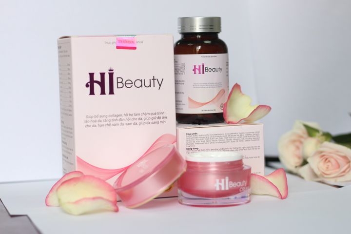 Viên Uống & Kem Bôi Hi Beauty - Hỗ Trợ Làm Trắng Da, Giảm Nám, Chống Lão Hóa - Sản Phẩm Dưỡng Da Từ Thiên Nhiên