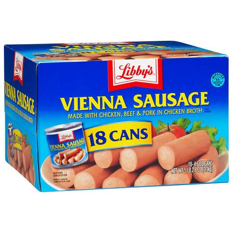 Xúc xích đóng hộp Libby's Vienna Sausage thùng 18 lon của Mỹ