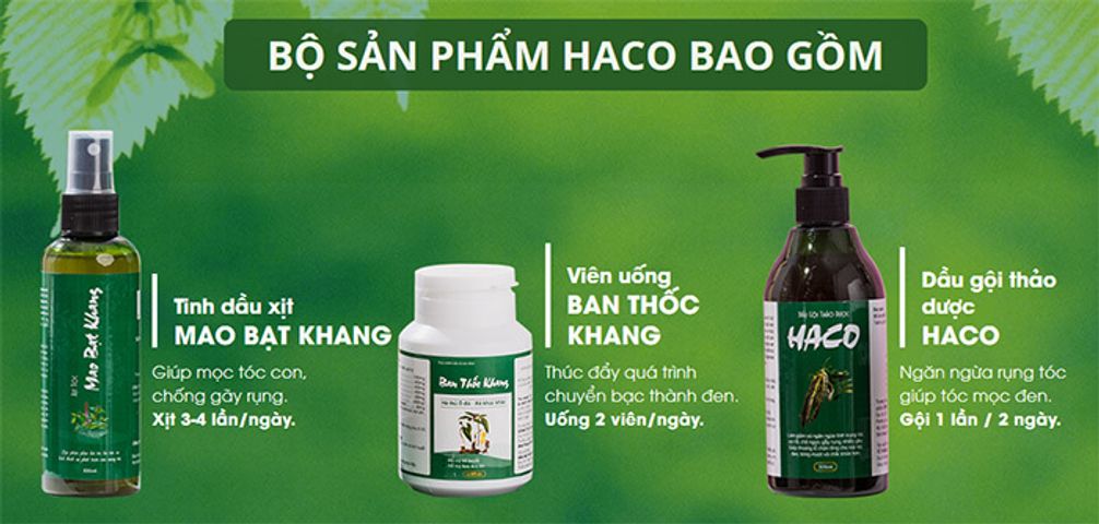 Bộ sản phẩm Tóc Haco hỗ trợ bảo vệ tóc toàn diện