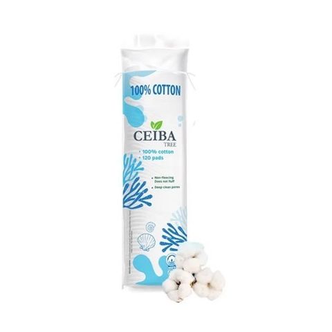Bông Tẩy Trang Ceiba Tree 100% Chất Liệu Cotton 120 Miếng